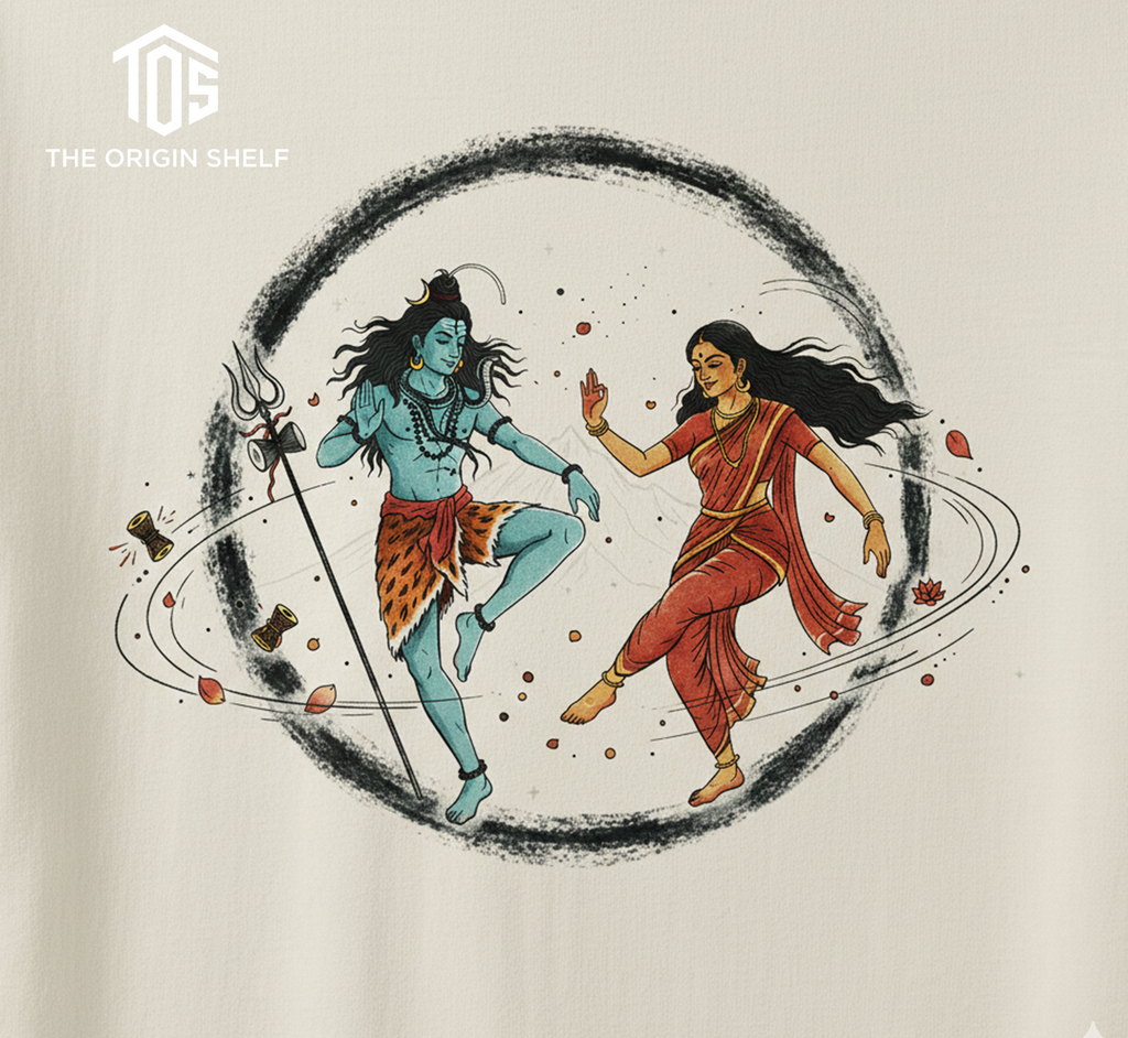Lord Shiva & Parvati | Premium Oversized Tee