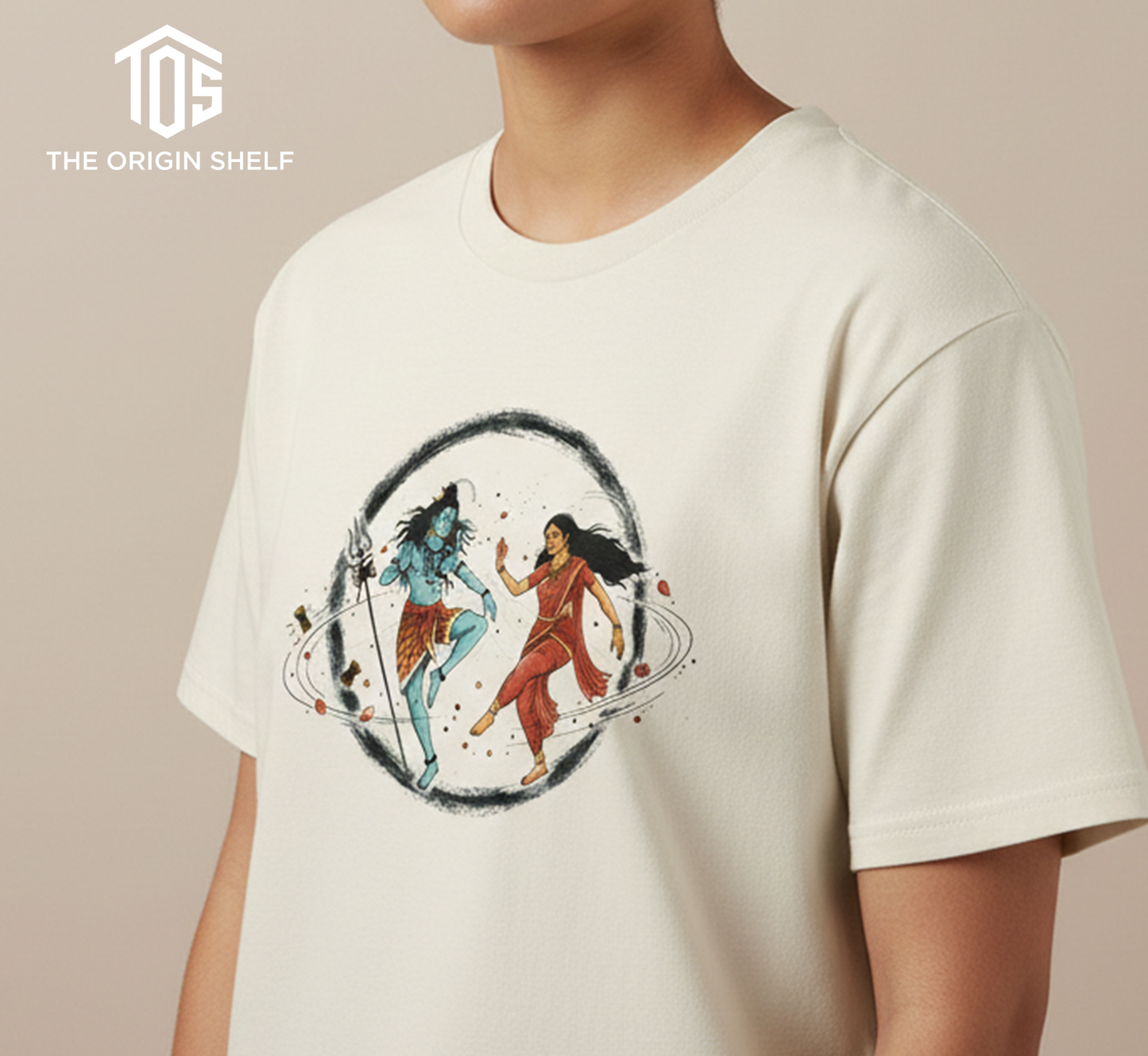 Lord Shiva & Parvati | Premium Oversized Tee