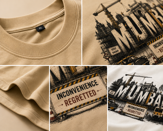 Mumbai Under Construction - Oversized Heavyweight Tshirt