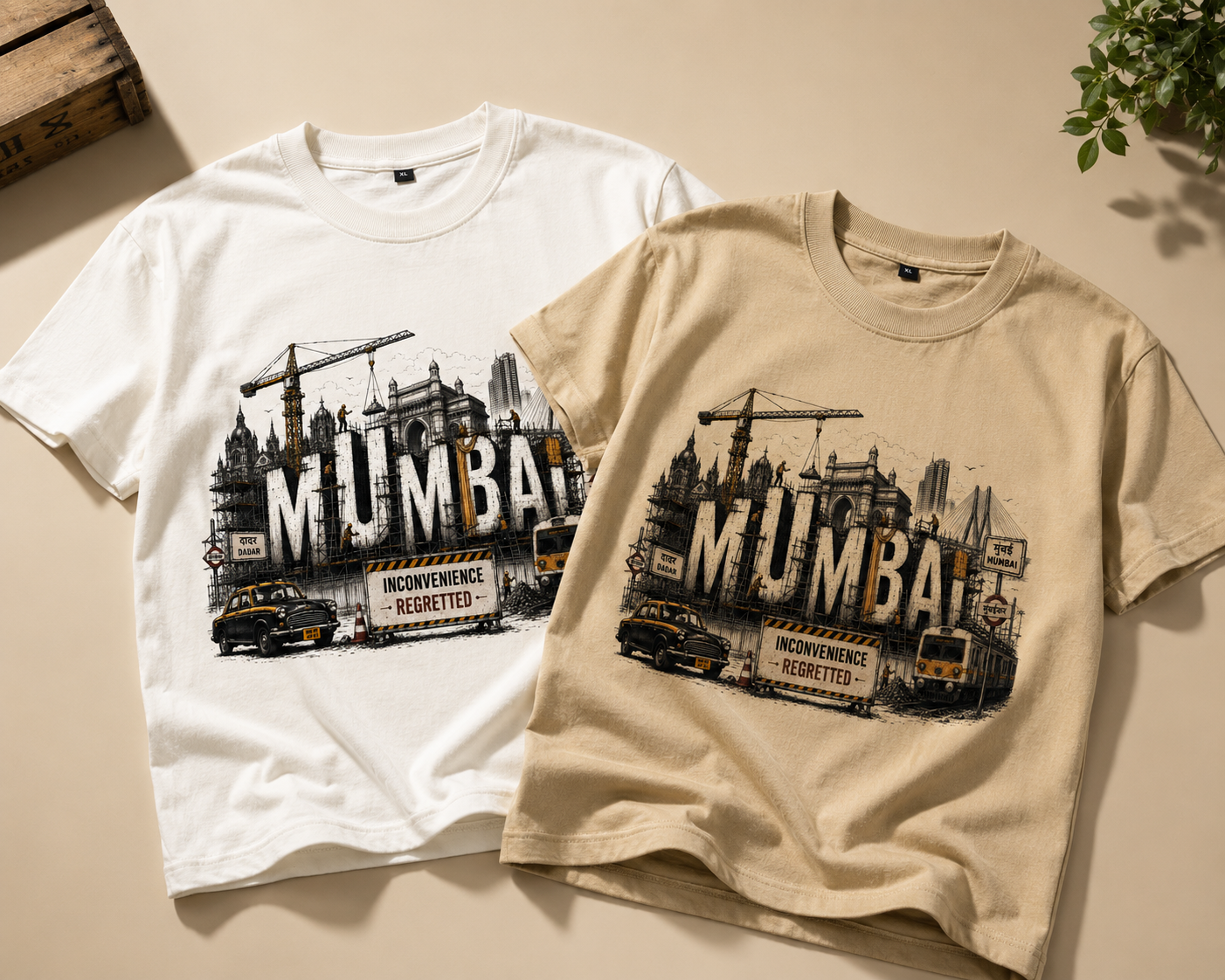 Mumbai Under Construction - Oversized Heavyweight Tshirt